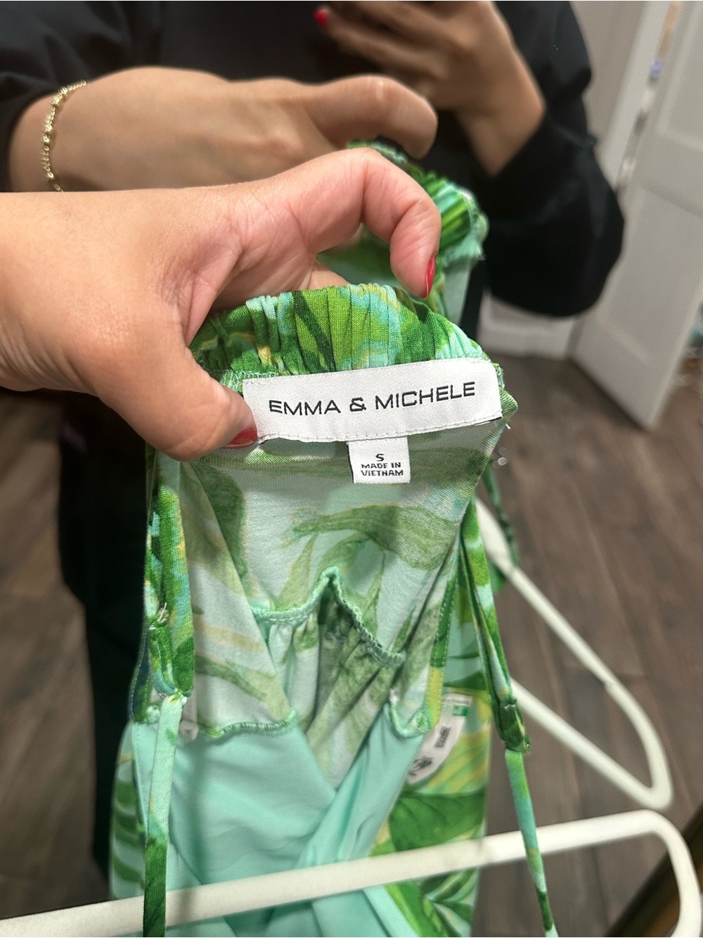 Tropical Green Leaf Summer Hawaiian Vacation Cruise Beach Maxi Dress - Picture 16 of 16
